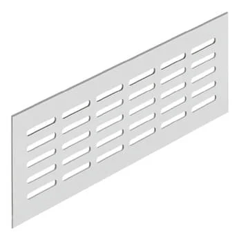 Häfele Lüftungsgitter H3629 eckig Aluminium silberfarben mit Harpunenstegen, 240 x 78 mm Säker betalning