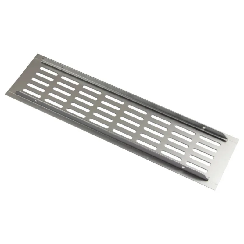 Begränsad tid Gedotec Lüftungsgitter aus Aluminium mit gerillten Stegen, 100 mm-Silber eloxiert - 600 mm
