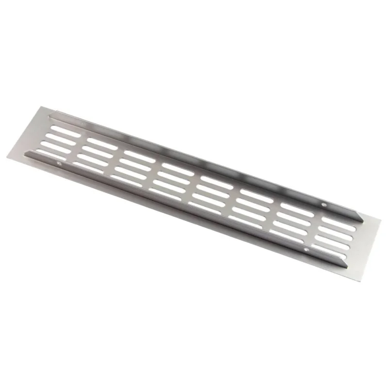Lågt pris Gedotec Lüftungsgitter aus Aluminium mit gerillten Stegen, 60 mm-Silber eloxiert - 1000 mm