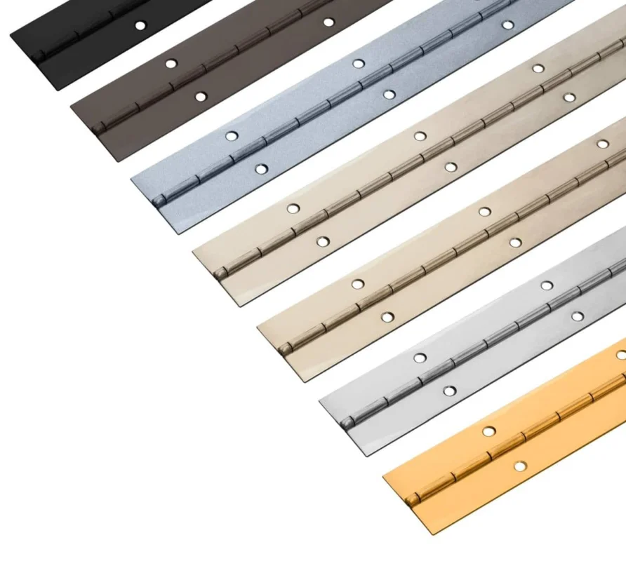 Gedotec Stangenscharnier STABILO zum Schrauben gebohrt kürzbar, Stahl vermessingt - 32 x 0,7 mm - 1200 mm Expressleverans