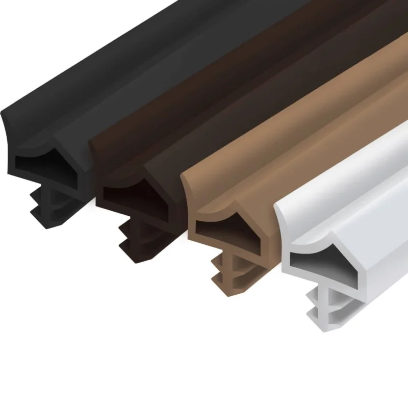 Begränsat erbjudande Deventer Zimmertürdichtung M3967 aus PVC für Innentüren mit günstigem Drehpunkt, Schwarz - 25 Meter