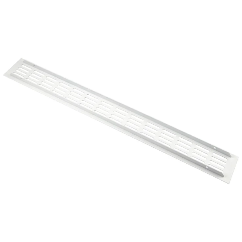 Gedotec Lüftungsgitter aus Aluminium mit gerillten Stegen, 60 mm-Weiß eloxiert - 1000 mm Populär