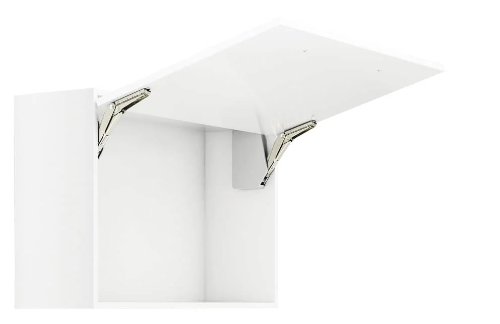 Sista chansen Häfele Hochklappbeschlag FREE FLAP FORTE 3.15 für Korpushöhe 350 - 650 mm, Modell E - weiß