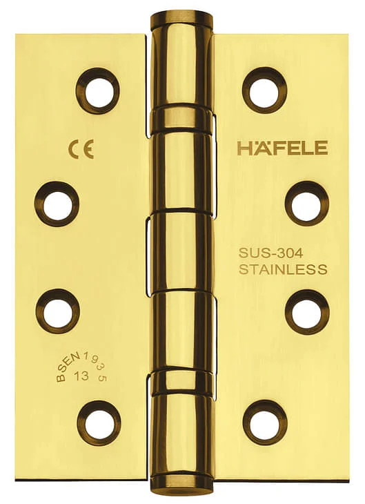 Populärt val Häfele Aufschraubband für ungefälzte Innentüren bis 120 kg Edelstahl messingfarben poliert käntig, Modell DHB 8222 - 127x89x3
