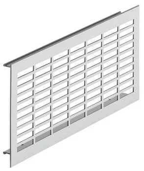 Endast denna vecka Häfele Lüftungsgitter H3619 eckig Aluminium mit Harpunensteg geschlitzt, 250 x 110 mm
