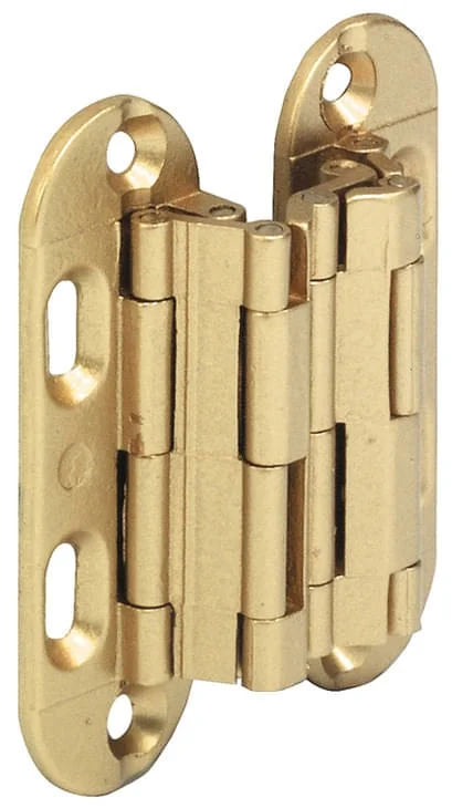 Rea Häfele Scharnier Sepa für Holzdicken ab 23 mm für unsichtbaren Anschlag, Messing matt, 18 x 41 mm