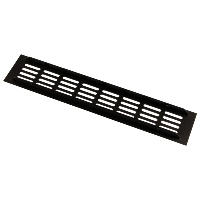 Fri frakt Gedotec Lüftungsgitter aus Aluminium mit gerillten Stegen, 60 mm- Braun eloxiert - 300 mm