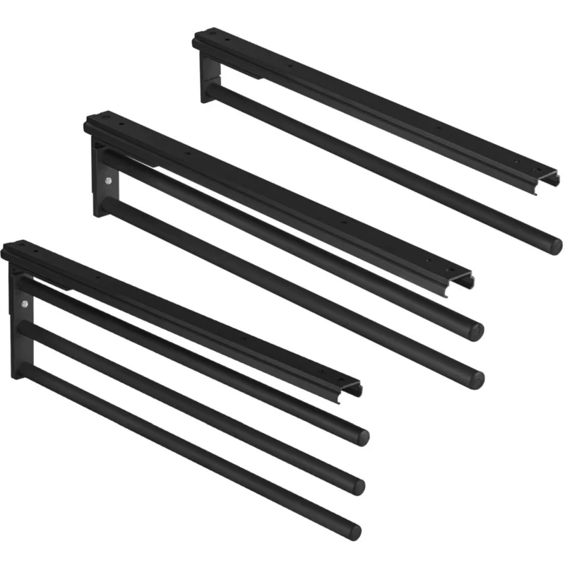 Populär Häfele Handtuchhalter H6008 aus Aluminium Schwarz 90° schwenkbar, 1-armig