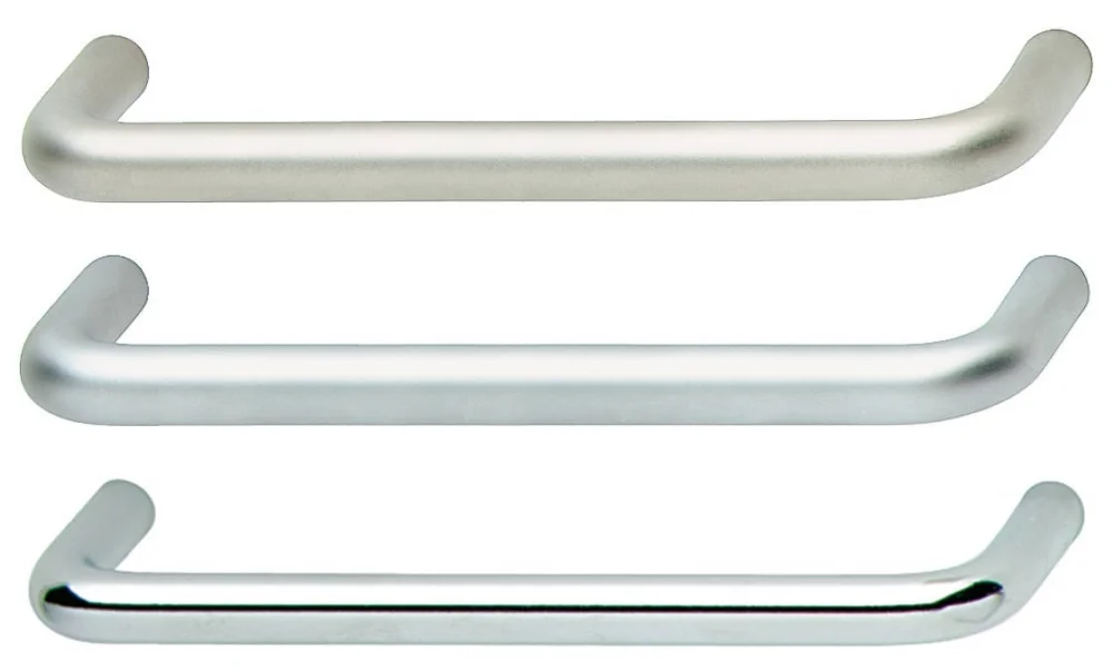 Sänkt pris Häfele Möbelgriff H1006 Bügelgriff Ø 10 mm aus Stahl massiv, verchromt matt - 352 mm