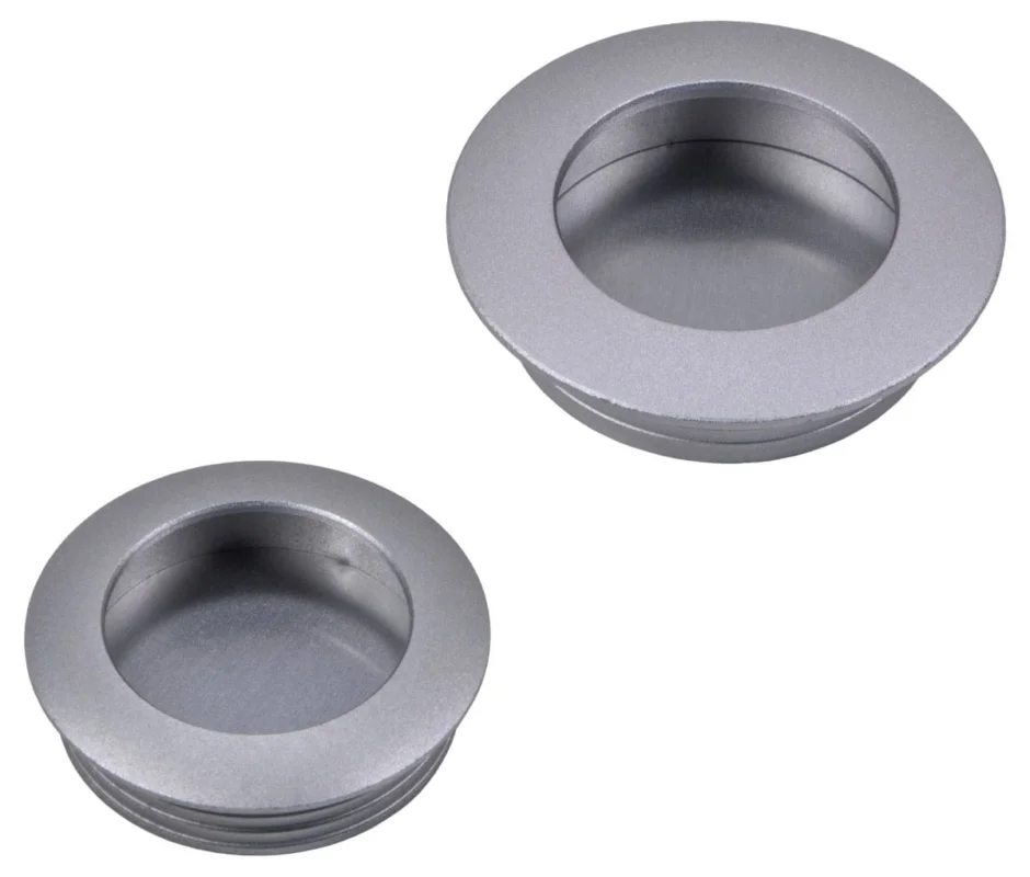 Häfele Muschelgriff aus Aluminium rund zum Kleben silber, Ø 50 mm Snabb frakt