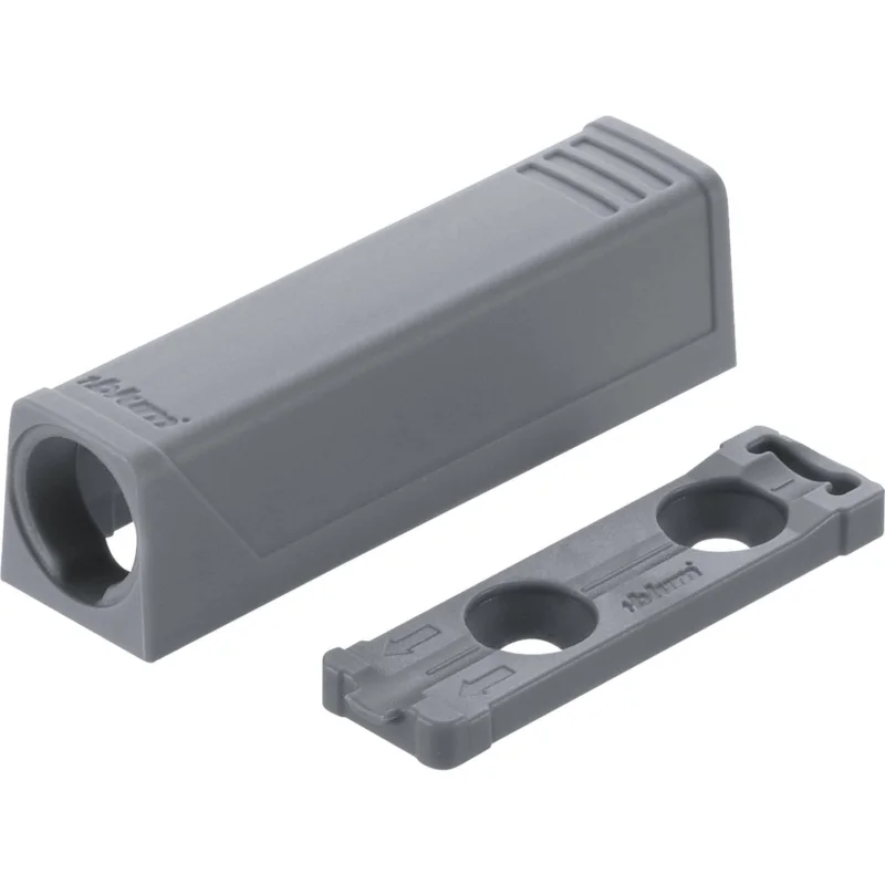 Blum Adapterplatte gerade für Druckschnäpper Tip-On Kurzversion, Adapterplatte Seidenweiß Populärt val