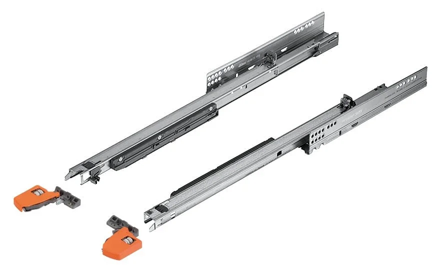 Rea Blum Movento Vollauszug 760H mit Blumotion Dämpfung geeignet für Tip On Ausfahreinrichtung 40 kg, 500 mm - 760H5000S