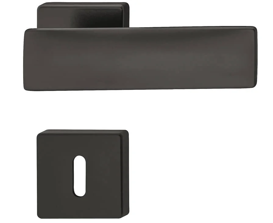 Kampanjpris Häfele Türdrücker-Garnitur LDH 3225 Türgriff Klasse 3 schwarz matt, PZ - Profilzylinder