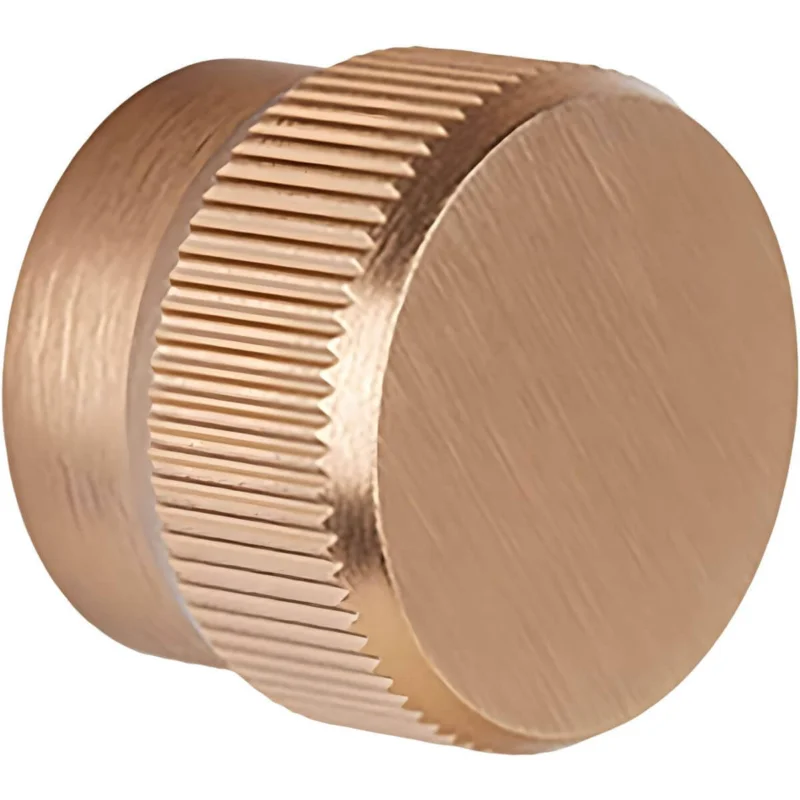 Viefe Möbelknopf BROOKLYN aus Aluminium, Ø 40 mm Messing dunkel gebürstet Premium