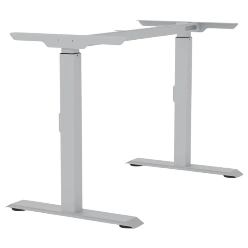 BMB Tischgestell M-MORE.2 aus Stahl manuell höhenverstellbar 650 - 830 mm, Weißaluminium RAL 9006 Nyhet