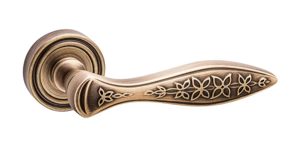 Fimet Drückergarnitur BLOSSOM 1378-261 aus Messing, PZ-Profilzylinder - Bronze satiniert Trygg betalning