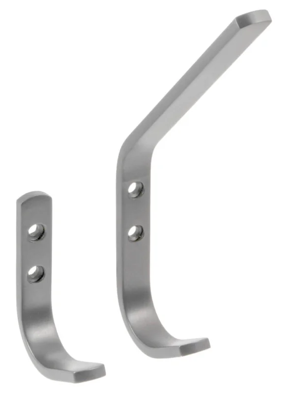 Kundfavorit Gedotec Garderobenhaken Wandhaken CORA Kleiderhaken Aluminium silber, Mantelhaken (Höhe 76,5 mm)