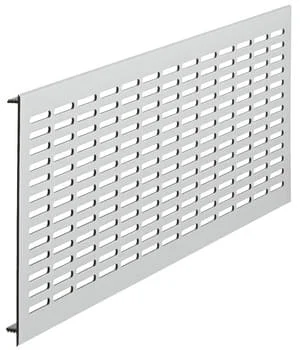Reapris Häfele Lüftungsgitter H3639 eckig 480x150 mm Aluminium silberfarben mit Harpunensteg geschlitzt