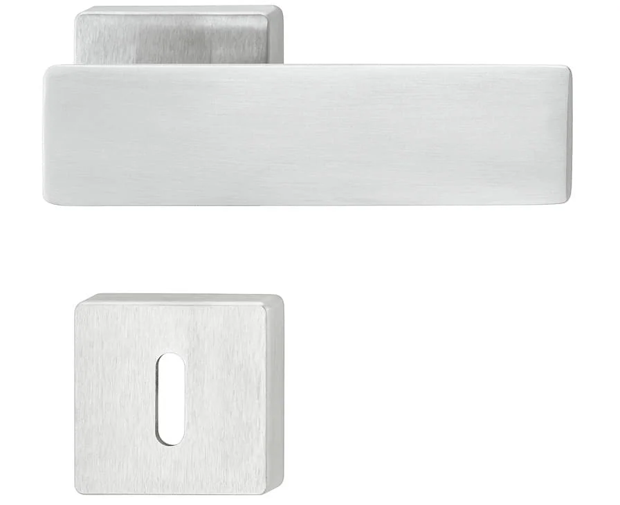 Nyhet Häfele Türdrücker-Garnitur LDH 3225 Türgriff Klasse 3 chrom satiniert, BB - Buntbart