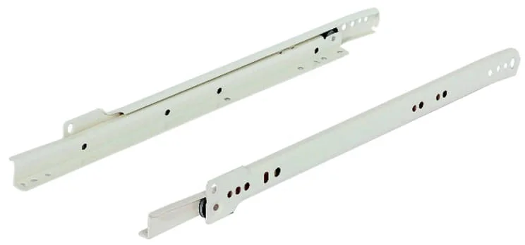 Populärt val Fulterer Schubladenschienen Teilauszug FR2021 bis 35 kg Rollenführung Stahl aufliegende Montage, 600 mm / 480 mm