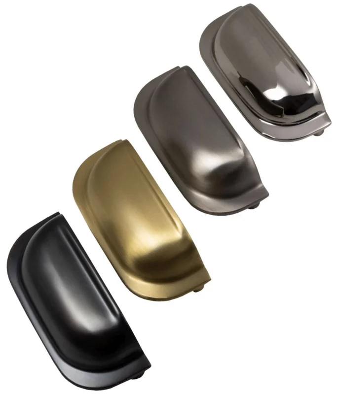 Bästa pris Häfele Muschelgriff CALAIS aus Messing, 64 mm - Nickel poliert