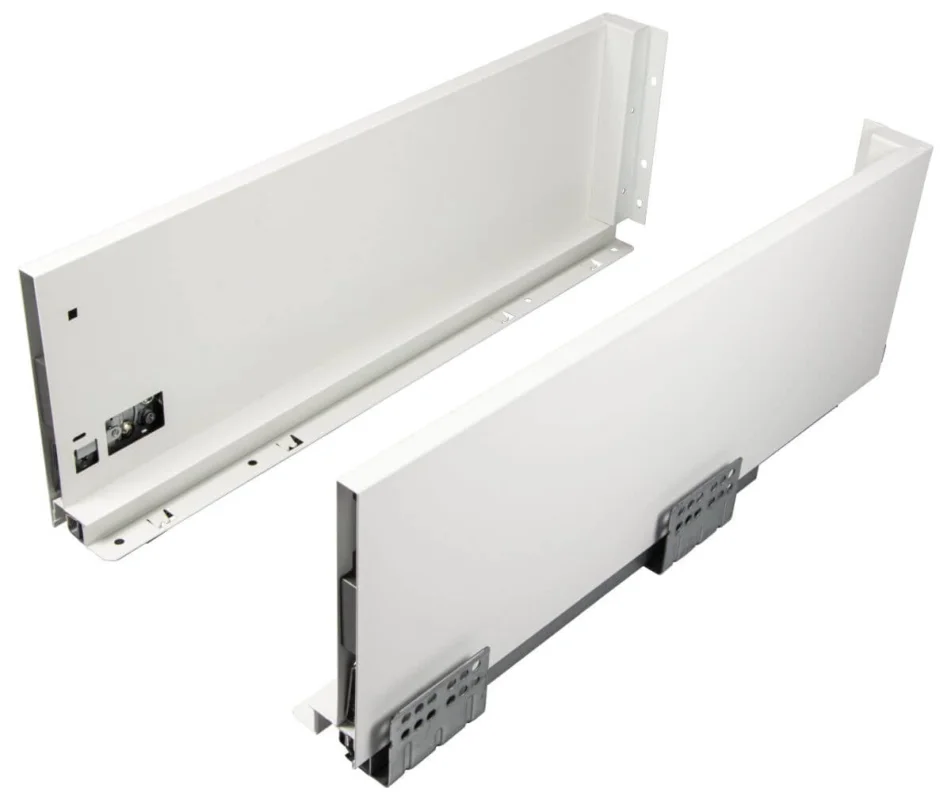 Gedotec Schubkasten-Garnitur BOXY Zargen Set Zargenhöhe 171 mm mit Dämpfung, Länge 300 mm - weiß Snabb leverans