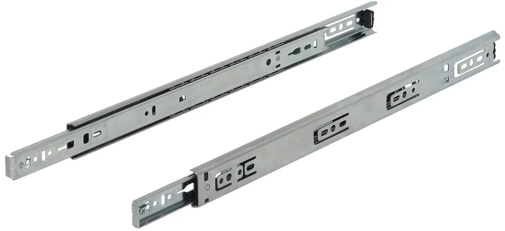 Häfele Schubladenschiene Teilauszug Accuride 2132 Tragkraft bis 35 kg Stahl seitliche Montage, 250 mm / 163 mm risnedsättning