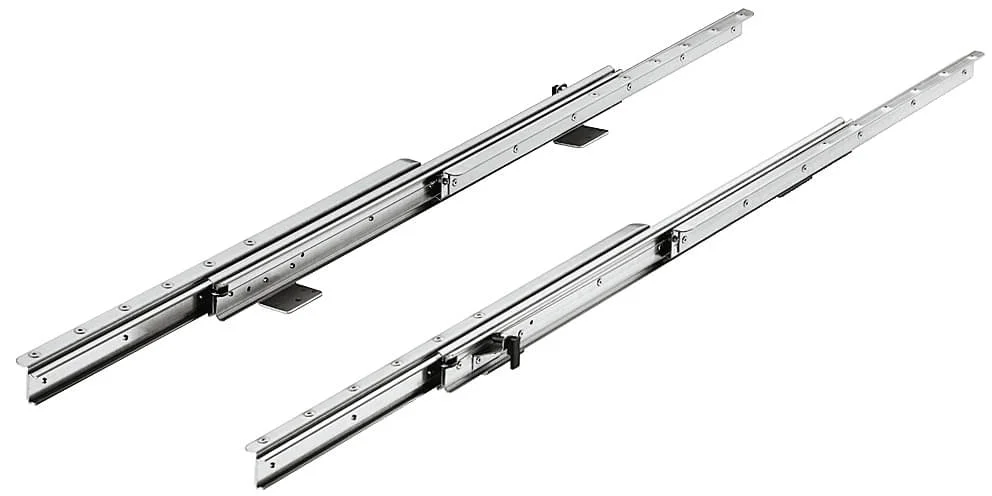 Häfele Kugelführung für 1–3 Einlageplatten für Zargen- und Kulissentische synchron, 850 / 1050 mm Reapris