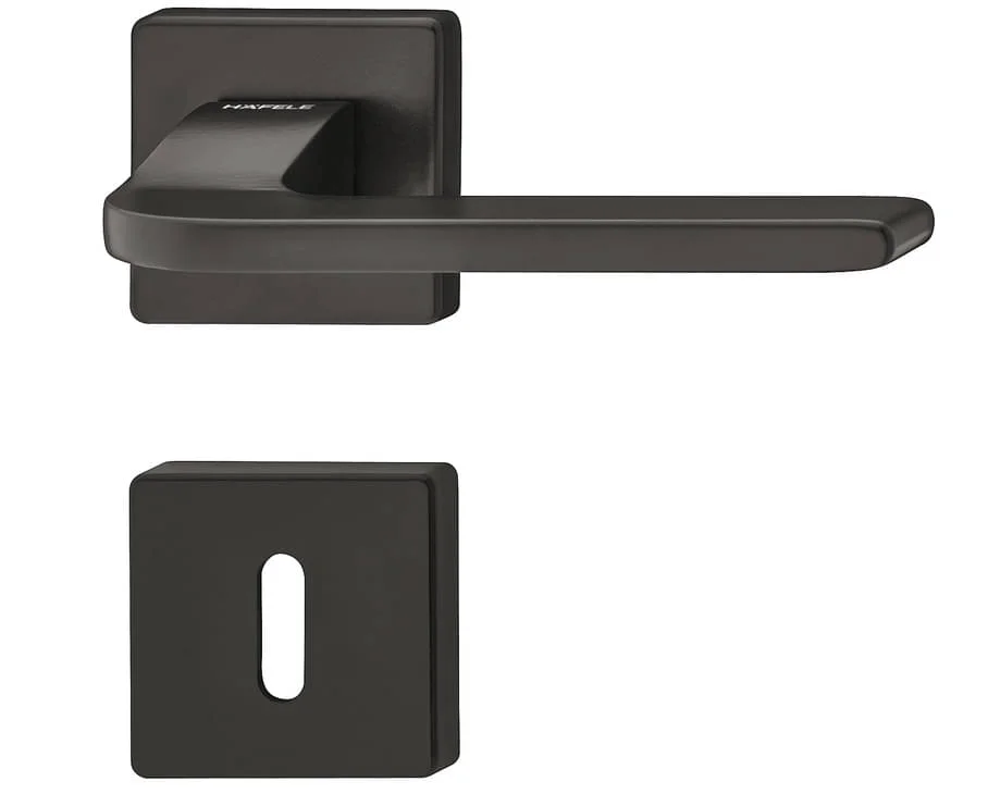 Häfele Türdrücker-Garnitur LDH 3235 Türgriff Klasse 3 schwarz matt, BB - Buntbart Premium