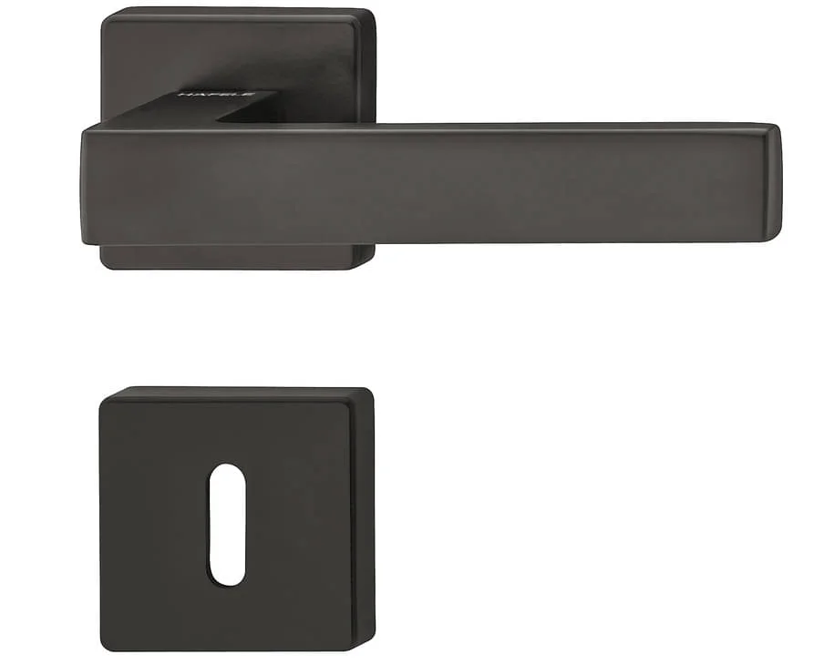 Häfele Türdrücker-Garnitur LDH 3215 Türgriff Klasse 3 schwarz matt, BB - Buntbart Billigare