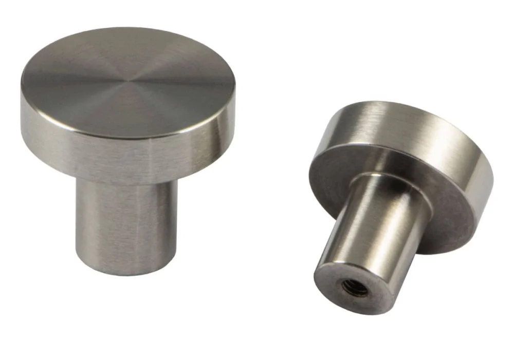 Snabb leverans Gedotec Möbelknopf TELLAS Edelstahl matt gebürstet, Höhe 28 mm - Ø 30 mm