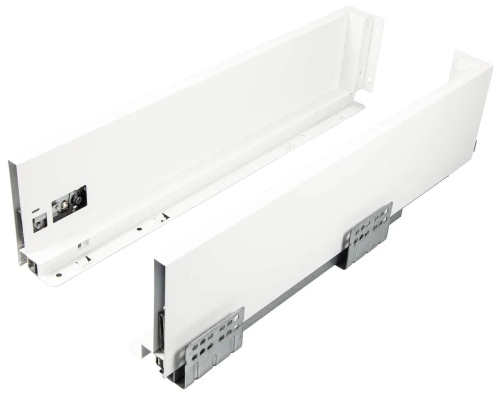 Sänkt pris Gedotec Schubkasten-Garnitur BOXY Zargen Set Zargenhöhe 88 mm mit Dämpfung, Länge 400 mm - weiß