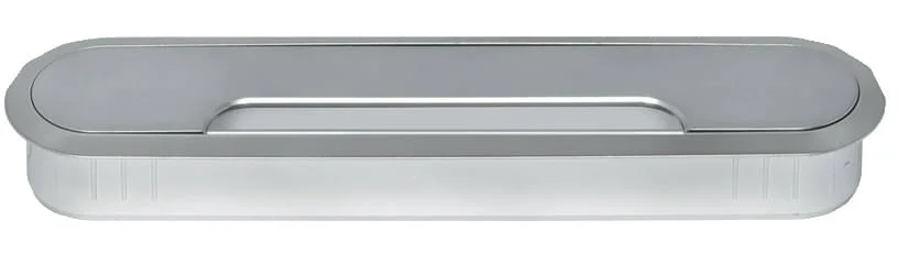 Köp nu Häfele Kabeldurchlass oval 207 x 45 mm Modell H9005 Kunststoff , weißaluminium, RAL 9006