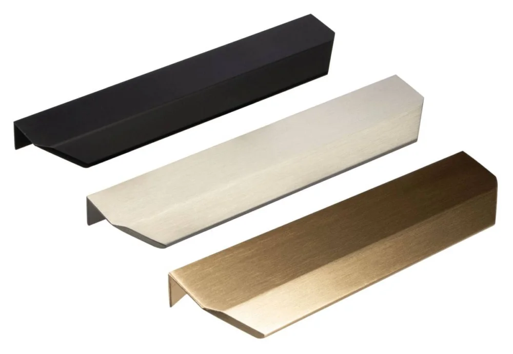 Premium Viefe Griffleiste VANN aus Aluminium, 128 mm - Messing dunkel gebürstet