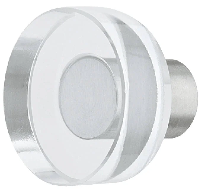Kundfavorit Häfele Möbelknopf H2052 Glasknopf rund Edelstahl/Glas Ø 25 mm, matt