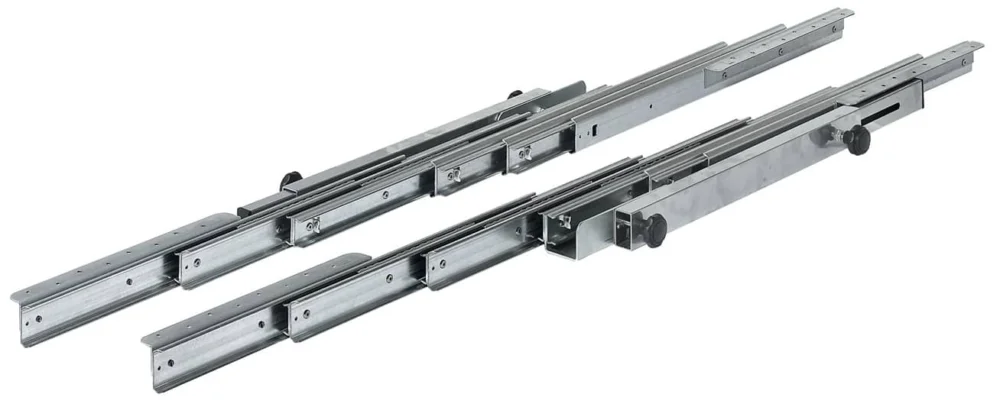 Häfele Kugelführung für 4 Einlageplatten asynchron für Kulissentische, Einbaulänge 620 mm Fynd
