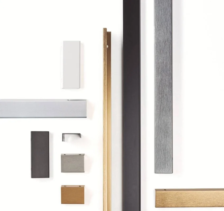 Viefe Griffleiste WAY aus Aluminium, 128 mm - Messing dunkel gebürstet Populär
