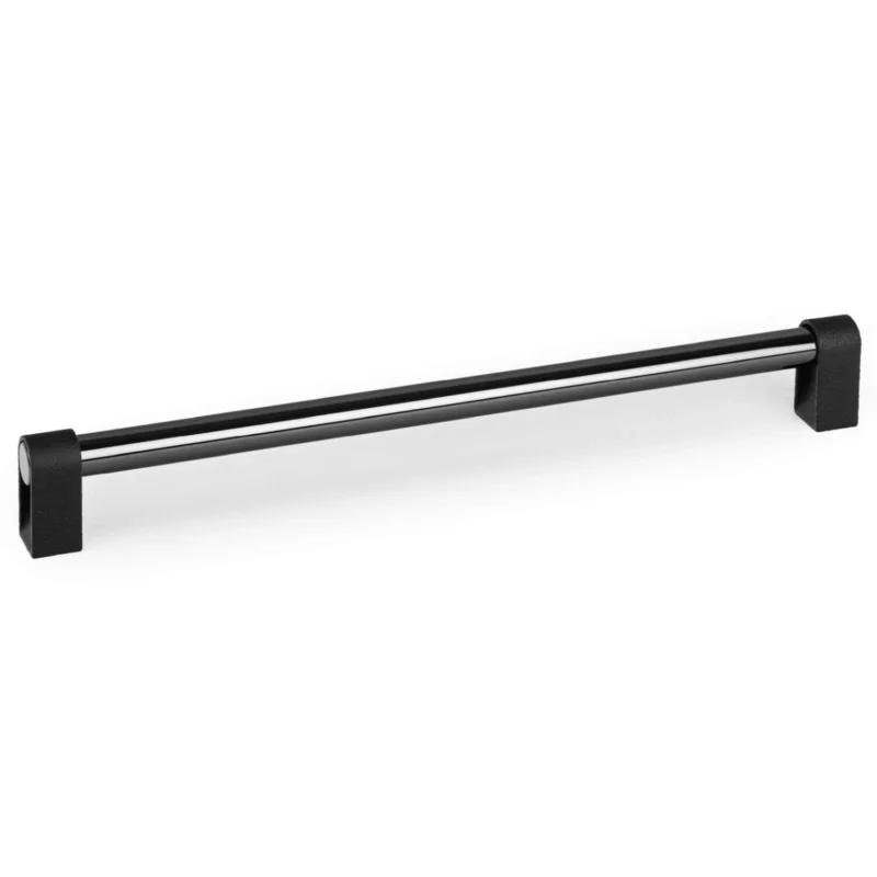 Viefe Stoßgriff CASEY BIG aus Aluminium, Titan schwarz poliert - 736 mm - Beidseitig (1 Paar) Fri frakt