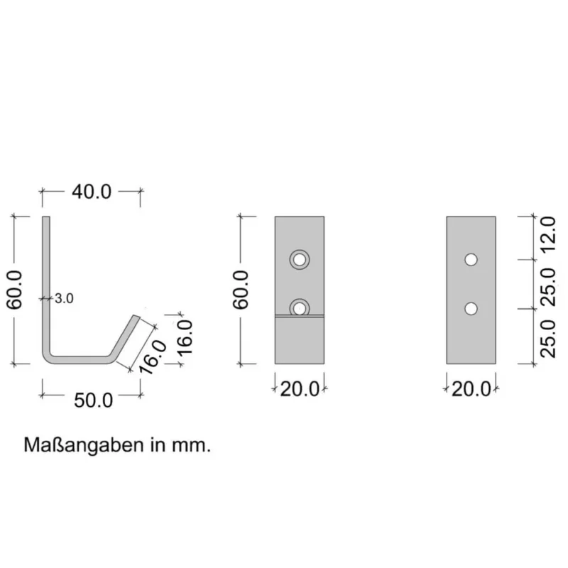 Gedotec Garderobenhaken SANDRA aus Edelstahl matt gebürstet, Mantelhaken - Höhe 52 mm Kampanjpris