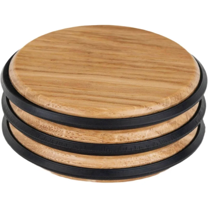 Fynd Viefe Bodentürpuffer PULSE aus Holz, Ø 66 x 27 mm Eichenholz