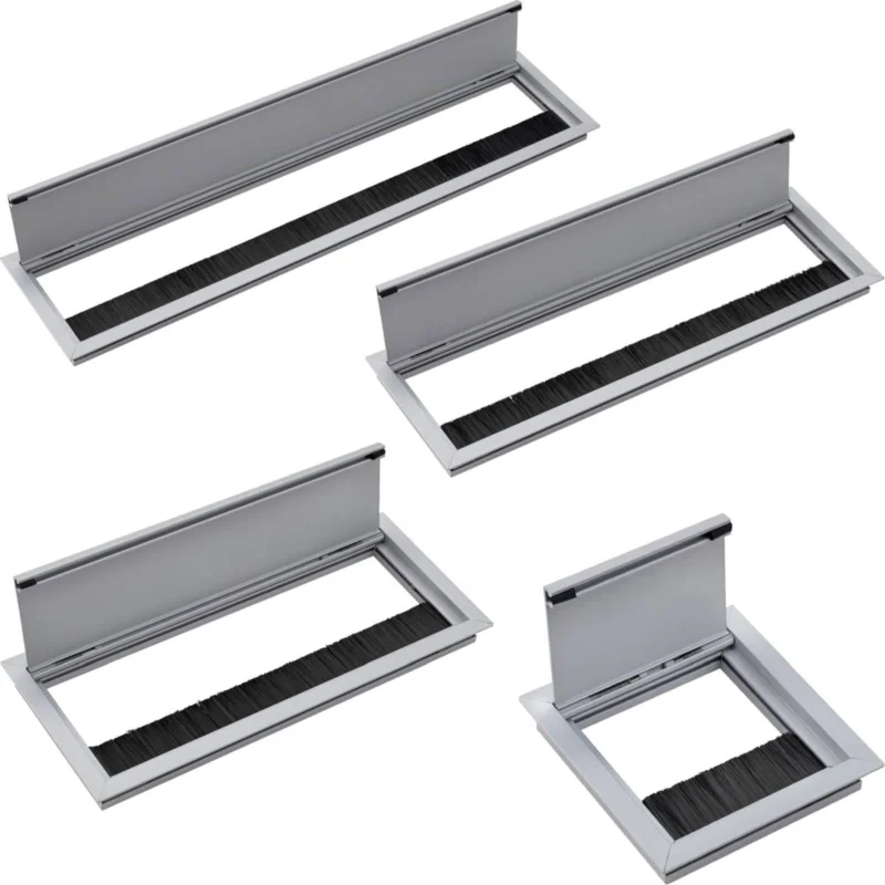 Expressleverans Kabeldurchlass EXIT G11 ECO aus Aluminium silber mit Bürstendichtung, 100 x 450 mm