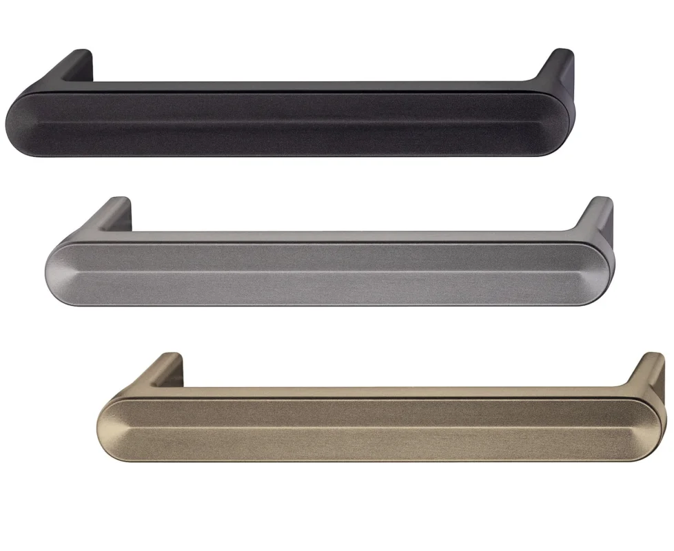 Lägg i varukorgen Häfele Möbelgriff H2110 aus Aluminium, Zinn antik dunkel - BA 192 mm