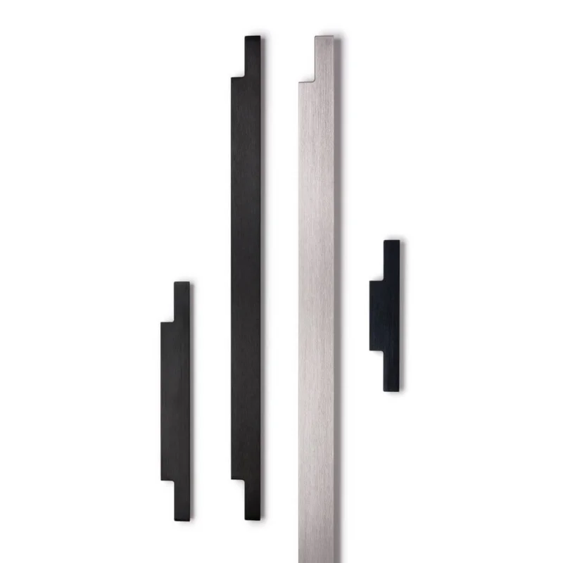 Fri frakt Viefe Griffleiste LINEAR aus Aluminium, Schwarz gebürstet - 297 mm