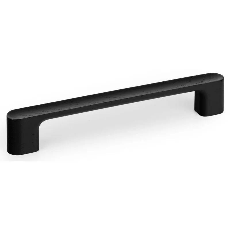 Sista chansen Viefe Möbelgriff LUV WOOD aus Holz, Eiche schwarz lackiert - 160 mm