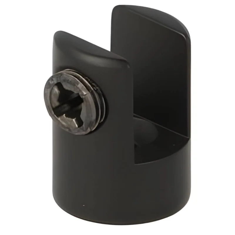 Sista chansen Siso Klemmtablarträger Ø 20 x 26 mm aus Metall, Schwarz matt 6 - 10 mm