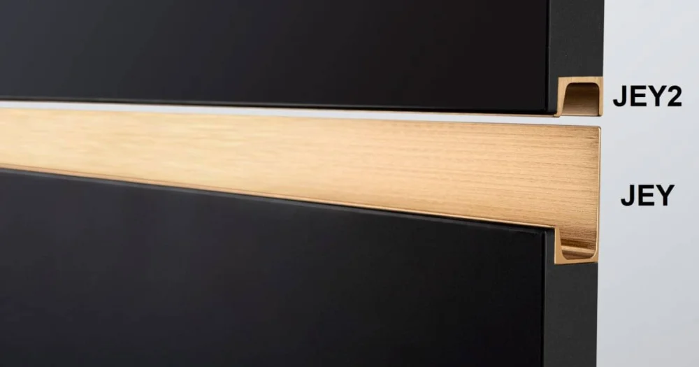 Endast idag Viefe Griffprofil aus Aluminium, JEY 0127 - 347 mm - Edelstahl-Optik