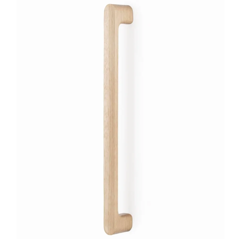 Handla nu Viefe Stoßgriff LUV WOOD aus Holz, Eiche roh (unbehandelt) - 384 mm - Einseitig (1 Stück)