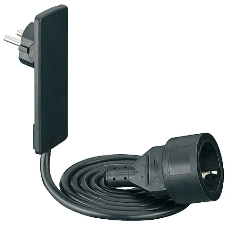 Häfele Schuko Stecker flach 230 V Flachstecker 1,5m, weiß Trygg betalning
