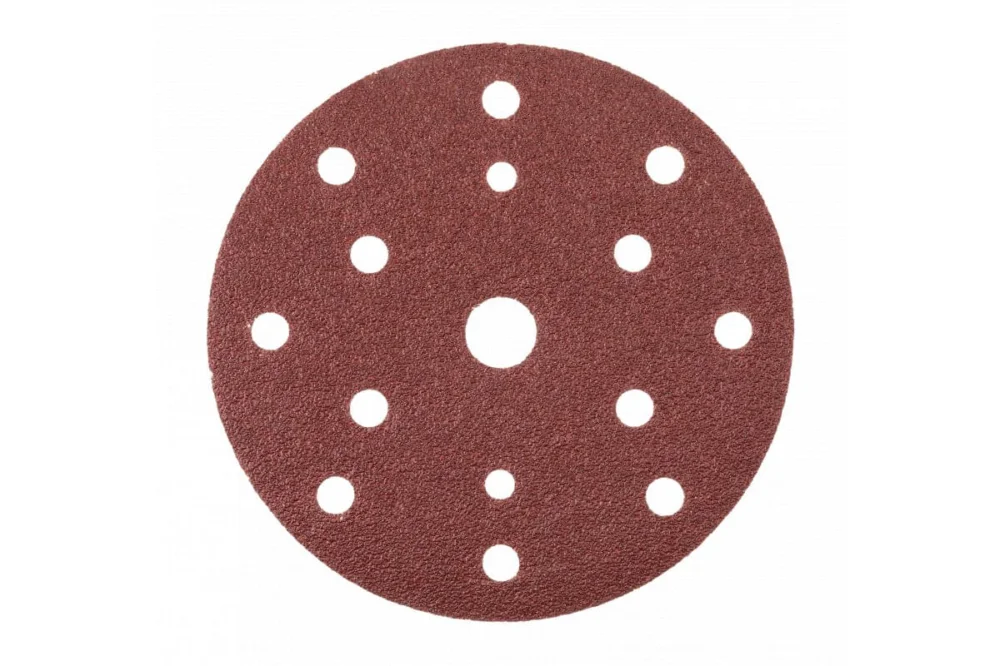 Sista chansen Högert Schleifscheiben für Metall mit Klettverschluss & Löchern, D 150 mm, 5 Stück, Körnung G320