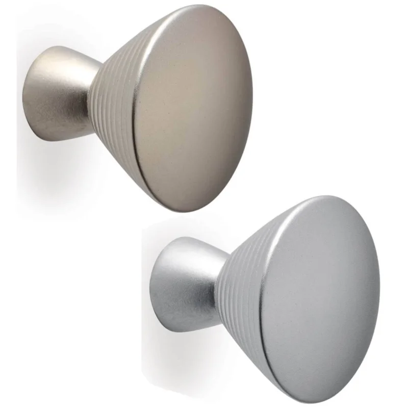 Mital Möbelknopf KLARA aus Metall, Nickel satiniert - Ø 28 mm Snabb frakt